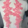 Encaje Rojo, Blanco, Negro y Verde, Accesorios para Vestidos de Novia, Parches Bordados, Parches de Flores, Parches de Tela de Flores
