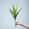 Helecho Persa Artificial Hoja de Helecho Riñón Tallo Único Planta Verde Espárrago Arreglo de Hojas de Helecho Ciervo Decoración Floral Follaje Floral