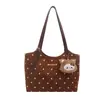 Bolso tote retro de moda para mujer de este año, nueva colección otoño 2026, bolso de hombro ligero de lunares, bolso para el antebrazo para el trabajo