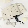 Paraguas Automático para Mujer, Fresco y Elegante, Color Crema, Paraguas Plegable para el Sol, Recubrimiento Negro para Protección Solar, Protección UV, Sombrilla, Doble Uso para Sol y Lluvia