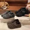 Zapatos Birkenstock de suela gruesa y plana de lana para mujer, novedad Otoño/Invierno 2026, mocasines de lunares, para ir al trabajo, para exteriores, forrados de polar, totalmente cerrados