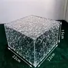 Soporte de Exhibición de Mesa de Postres con Ondas de Agua Acrílico Fiesta de Cumpleaños Mesa de Comida Fría Pausa para el Té Mesa de Boda Buffet Soporte para Bocadillos