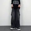 2023 suministro transfronterizo en calle japonesa retro drapeado suelto pierna ancha casual bolsillo grande ropa de trabajo jeans