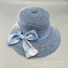 Novo Chapéu de Sol Feminino de Verão, Cúpula de Cetim Elástico Monocromático com Laço de Seda, Estilo Coreano, Protetor Solar de Praia, Chapéu de Pescador