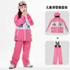 Traje de Esquí Profesional 3m Algodón Americano Tejido Triple Prueba Cremallera Ykk Mangas Elásticas a Prueba de Nieve Ajuste de Cuerpo Completo con Bolsillo para Tarjeta de Nieve