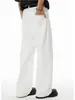Nuevos Jeans Blancos para Hombre 2025, Versión Coreana, Pantalones Versátiles de Pierna Ancha, Pantalones Casuales de Pierna Recta Suelta Estilo High Street Americano para Hombre