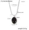 Collar con Colgante de Piedra Ojo de Tigre Irregular Estilo Maillard Popular en Europa y América con Diseño Personalizado Galvanizado Collar con Colgante Ovalado