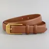 Cinto Feminino de Couro Genuíno, Versátil Estilo Ins, Tendência, Decorativo para Jaquetas, Ternos e Jeans