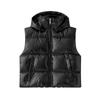 Para Aliexpress Popular Exportación Transfronteriza Estilo Europeo y Americano Ropa de Mujer Sentido Tecnológico Brillante plumón Chaqueta de Algodón Chaleco de Algodón con Capucha