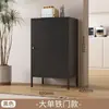 Aparador de hierro forjado, armario de almacenamiento de hierro forjado, armario de almacenamiento con puerta de cristal, armario multifuncional simple, estante de almacenamiento, botellero delgado