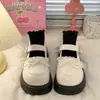 Zapatos Mary Jane de tacón alto con suelas blandas, Zapatos de cuero blancos retro franceses de suela gruesa para mujer, Nuevas llegadas de verano 2026