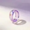 Corea del Sur Estilo Ins Verano Chica Dulce Colorido Anillo Transparente Anillo Color Curado Simple Moderno Anillo de Dedo para Mujer