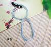 Joyería Tejida Hecha a Mano DIY Nudo de Diamante Dorado Cuerda de Mano Semiterminada Cuerda de Pulsera Cuerda Roja para Pareja Hombre y Mujer