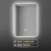 Espejo de Baño Inteligente Montado en Pared Espejo de Baño para el Hogar con Luz, Pantalla Táctil, Antivaho, Espejo Iluminado LED