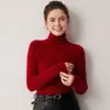 Suéter de cachemira para mujer, 100% cachemira pura, prenda de alta calidad, cuello alto, corte ajustado, suéter de punto, top base ajustado