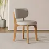Cadeira de madeira maciça minimalista moderna nórdica para casa, cadeira de designer italiana de luxo leve com encosto, cadeira de jantar para apartamento pequeno