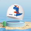 Gorro de silicona de dinosaurio pequeño para gafas de natación universales para niños y niñas, gorro de natación impermeable antivaho, traje de gafas de natación para niños, venta al por mayor