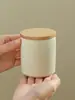 Bote de cerámica color crema para té, tarro de almacenamiento de té portátil hecho a medida, bote de té sellado