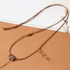 Cordón de Cuero Encerado Delgado de 1 mm Joyería Tejida a Mano Cadena de Clavícula Ajustable Tejida Correa para el Cuello Venta al por Mayor