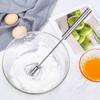 Batidor de Huevos Semiautomático de Acero Inoxidable para el Hogar No Eléctrico Batidor de Huevos Pequeño Manual para Batir Crema Mezclador de Huevos