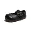 Zapatos Pequeños de Piel para Niñas 2026 Otoño Zapatos Mary Jane para Bebé Niña Zapatos de Una Sola Hebilla Bajos Zapatos de Princesa Elegantes para Niña con Velcro