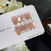 [Kitty Azúcar Rosa] Decoración de Gatito Estéreo Dulce Ojo de Gato Rosa Nude Manicura Portátil Exquisita y Juguetona Hecha a Mano