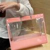 Bolsas de Regalo Transparentes de Alta Gama Personalizadas, Bolsas Tote Especiales para Tiendas de Ropa, Bolsas de Empaque para Compras Engrosadas, Personalizables y Disponibles para Venta al por Mayor
