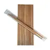 Palillos desechables para venta al por mayor, empaquetados individualmente, adecuados para comida para llevar, comida rápida, restaurantes de barbacoa y servicios de catering; asequible, higiénico y hecho de madera carbonizada