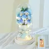 Presente de Dia dos Namorados Lanterna Caixa de Presente Flor Eterna Buquê de Flores Secas Flor de Sabão Rosa Flor Eterna Flor Artificial Ornamento de Aniversário