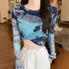 Camiseta Artística y Elegante de Manga Larga para Mujer, Nuevo Top Base Ajustado con Protección Solar para el Verano 2025