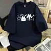 Camiseta de manga corta de seda de leche para parejas, estampado de conejo de dibujos animados de verano, estilo universitario versátil, top de corte holgado