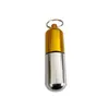 Llavero Pequeño Portátil Aleación de Aluminio Cartucho Sellado Impermeable Metal Lata de Aluminio Caja Redonda para Medicina Botella