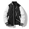 Nueva Chaqueta de Béisbol de Invierno Transfronteriza para Hombre, Chaqueta Gruesa Acolchada de Algodón con Bloques de Color, Cálida y Elegante para Hombres a la Moda