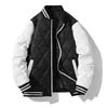 Ropa de béisbol de invierno 2023 para hombre, chaqueta acolchada gruesa con costuras de color, cálida y moderna, elegante prenda exterior.
