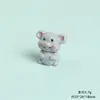 Resina 3D Lindo Hámster Realista Animal Pequeño Decoración de Escritorio de Coche Pequeño Adorno Llavero Colgante de Bolsa