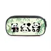 2025 Bolsa de Lápis Panda Fofo de Leite Poliéster Estojo de Lápis Infantil para Estudante Grande Capacidade Resistente à Sujeira Bolsa de Armazenamento para Material Escolar