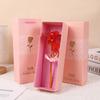 Set de Regalo Rosa de Lámina Dorada Caja de Regalo de Flor Artificial Única de Lámina Dorada Caja de Regalo de Flor Eterna para el Día del Maestro