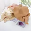 Nuevo Sombrero de Paja de Moda para Mujer de Verano, Sombrero de Paja Redondo de Copa Ancha, Sombrero de Sol Moderno, Sombrero Protector Solar, Sombrero de Playa