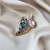 Broche Borboleta de Vidro de Luxo de Alto Padrão Transfronteiriço, Cristal Retro Incrustado com Diamantes, Elegante e Estiloso Broche para Blazer de Terno para Mulheres