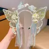 Accesorios para el Cabello con Borlas de Princesa Nuevos de Celebridad de Internet Douyin Accesorios de Hada Dinastía Han Diadema de Flor de Sirena Hada Mariposa