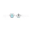 Pendientes de Corazón con Garra de Gato de Aleación de Titanio F136 con Circonita G23 Joyería para Perforación de Aleación de Titanio Nuevo Estilo Stud para Hueso de la Oreja Labio
