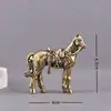 Latón Puro Zodiaco Militar Caballo Caballo de Guerra Objetos Antiguos Retro Decoración del Hogar Mascota de Escritorio para Té Artesanías Adornos de Cobre
