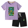 Camiseta para Niños 2026 Verano Nuevo Comercio Exterior Ropa para Niños Ins Estilo Coreano Algodón Manga Corta y Pantalones Cortos para Niños Conjunto de Dos Piezas