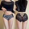 Roupa Íntima Sexy de Luxo Leve para Mulheres, Alças Finas de Renda, Tentação Vazada Cruzada, Roupa Íntima Confortável de Cintura Média que Cobre os Quadris para Mulheres
