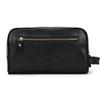 Clutch Masculina de Couro Genuíno Couro Crazy Horse Retrô Unissex Necessaire Primeira Camada Couro Bovino Zíper Duplo Bolsa de Mão