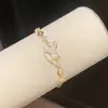 Pulsera Cuadrada de Zirconia y Perla Bañada en Oro Real de 18K, Pulsera Versátil de Año Zodiacal Vintage, Joyería de Lujo Ligero de Alta Gama