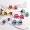 Gafas de Sol Redondas de Flor para Niños Lindas Gafas de Margarita Protección Solar Exterior para Niños Gafas de Sol de Moda Divertidas para Fiesta