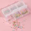 Accesorios para uñas celebridad de internet estilo ins cuentas de burbujas de caramelo coloridas decoraciones para uñas color macarrón 6 rejillas mixtas