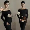 Tema Estúdio Fotográfico Novo Retrô Novo Estilo Chinês Vestido Amassado com uma Vibe Descolada para Sessão de Fotos da Barriga de Grávidas