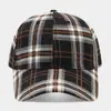 Nueva gorra de béisbol a cuadros de moda estilo coreano para mujer, otoño e invierno, sombrero de sol casual retro británico para exteriores que hace que la cara se vea más pequeña
